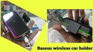 Baseus Halo Electric Wireless Charging Car Mount 15W #shorts
