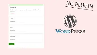 How to Add Contact Form in WordPress Without Plugins