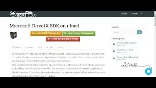 Ready Secured Microsoft DirectX SDK on Win 2012 R2  Deploy on Azure , AWS and Google Cloud Platform.