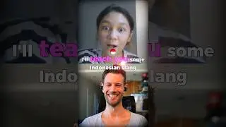 Indonesian girl teaches her language to a German polyglot!