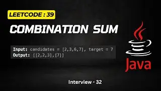 Combination Sum ( Leetcode : 39 ) | ZOHO Interview | Java