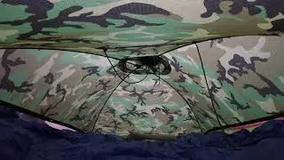 Nature sounds: 20 minutes of rain on the Alpha Tent - ASMR rain and thunder