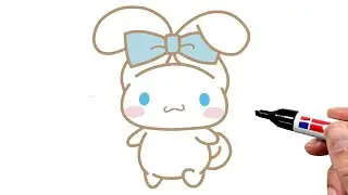 How to Draw Cinnamoroll with Bow Ears