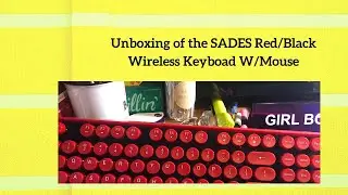 Unboxing of the Read/Black SADES Wireless Keyboard W/Mouse