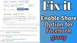 How to fix facebook share button in facebook group | Enable share option | AllTechApple