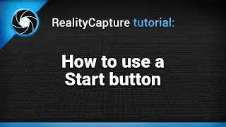 RealityCapture tutorial: How to use Start button