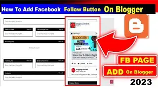 How To Add Facebook Follow Button On Blogger 2023 || fb Follow Buttom add