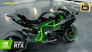 Cyberpunk 2077 Ultra Modded RTX Showcase | Insane 4K Realistic Kawasaki Ninja Gameplay 🔥