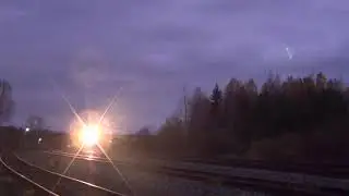 ТЭП70БС-232 с поездом, станция Кварса