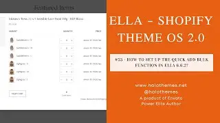 #53 - How to set up the Quick Add Bulk function in Ella 6.6.2?