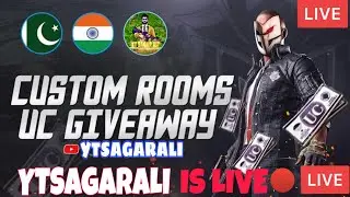 PUBG MOBILE LIVE CUSTOM ROOMS UC GIVEAWAY 😱YTSAGARALI IS LIVE🔴