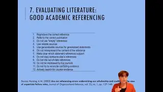 Literature review 7b - Twelve rules for good referencing