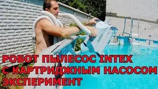 Робот Пылесос INTEX с Картриджным насосом. Эксперимент. Еду к другу. Каркасный бассейн 3,05 x 0.76 м