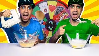 تحدي الكيك بعجلة الحظ الغامضة 😍🎂 MYSTERY WHEEL OF CAKE CHALLENGE
