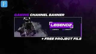 How To Make Gaming Channel Banner In Pixellab | Clean Gaming Channel Art In Android | PUL VFX