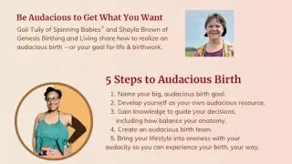 Be Audacious in Birth…