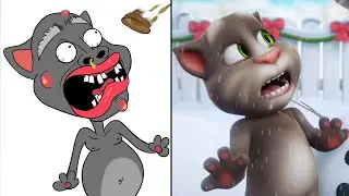 Laugh With My Talking Tom 2 Funny Drawing Meme - Crazy Fails | Funny Cartoon