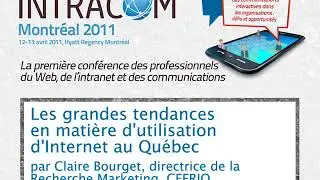 [OLDIES] Les grandes tendances d'utilisation d'Internet au Québec