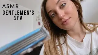 ASMR | Gentlemen's Spa Roleplay (shaving, cutting, flossing, brushing)