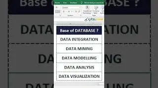 Data Modeling, Data Analysis & Data Visualization in Excel? (DATABASE) #EXCELZONESHORTS#Shorts