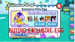 BUYING THE NEW EXCLUSIVE EGG IN PET SIMULATOR X NEW UPDATE BUYING EXCLUSIVES EGGS AND GETTING HUGE