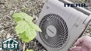 ITEHIL Portable Solar Fan And Power Bank Review #camping