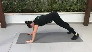 Prancha + flexão de quadril