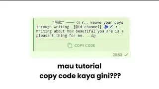 Cara membuat COPY CODE di telegram