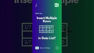 Excel Tips for Inserting Multiple Rows in Data 