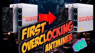 Overclocking ANTMINER S21 188th! First results - 230th easy! Original firmware VNISH 7miners