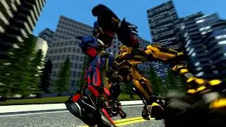 (SFM/TF) Optimus Prime vs Bumblebee (Small animation test)