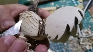Carving a Rooster for Mechanical toy