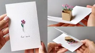 3D Flower Pop-up Card | Birthday Card | DIY