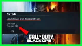 Fix Black Ops 7 Lobby Not Found Error Code 2032