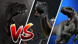 Skorpios Rex vs. Indominus Rex and Indorapore. The battle of the dinosaurs. Jurassic World Evolution