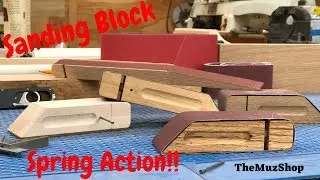Make a Sanding Block with Spring Action Locking!!( Free Drawing below )