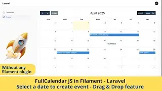 How to Add FullCalendar JS in FilamentPHP in Laravel | Without Any Filament Plugin