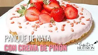 Panque de nata con crema de piñón 💖