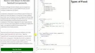 REACT: Use React to Render Nested Components (10)