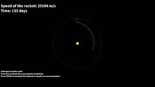Hohmann transfer simulation on python
