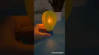DIY lightbulb lantern. Easy paper electric circuit project for beginners. 