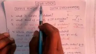 Viva voce simple pendulum question-answer with explanation||/{physics} in english/hindi