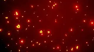 Orange Heart shaped Snowflakes Free background animation | Creative Commons