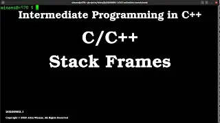 C/C++ Stack Frames and gdb