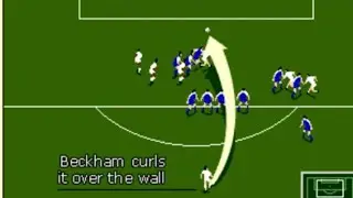 David Beckham awesome goal by freekick in Pes Konami 👍👍
