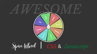 Create Spin Wheel using HTML CSS and javascript | Best spin rotating wheel | Code with jatin