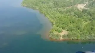 Братское море из вертолета