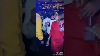 Drunk girl smoking and kissing with boyfriend