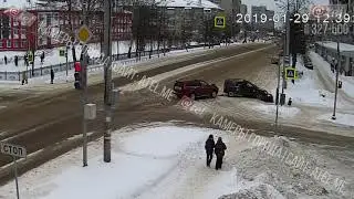 Рыбинск ДТП перекресток Герцена Кольцова 29 01 2019