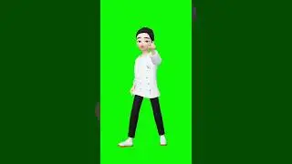 VFX green screen//cartoon animation video!